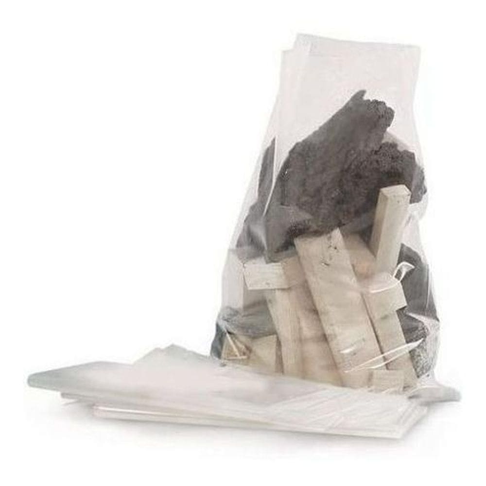 600 Sacos Para Lixo Entulho Transparente 28X40X 0,10  6Pcts