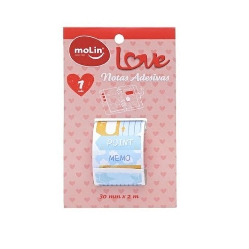 Notas Adesivas Em Rolo Love - Molin