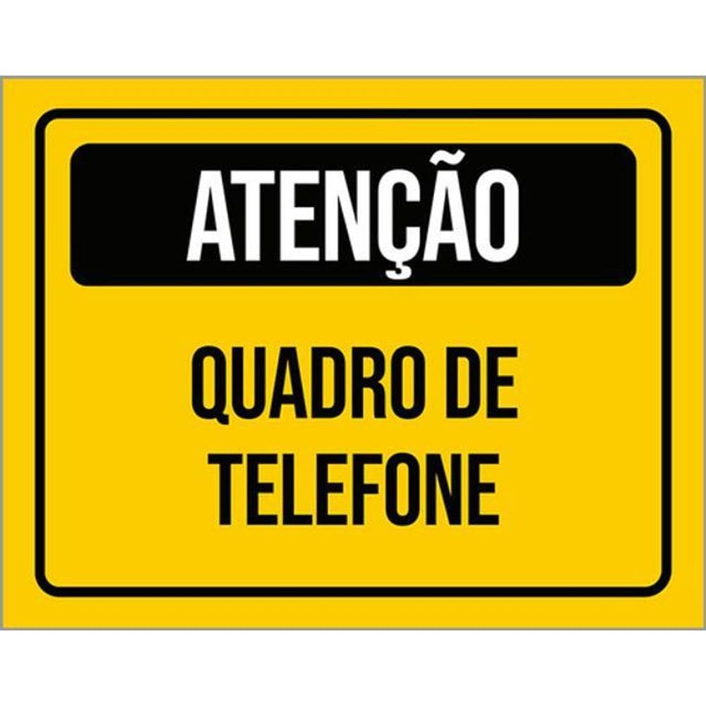 Kit 10 Placas De Atenção Quadro De Telefone 36X46