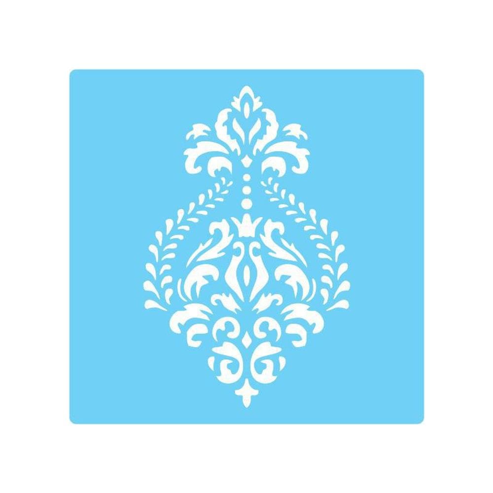 Stencil De Parede Tamako Arabesco - 55 X 55Cm - Ref 546