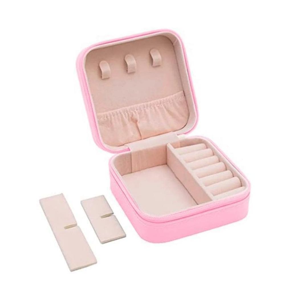 Porta Joias Portatil Viagem Rosa