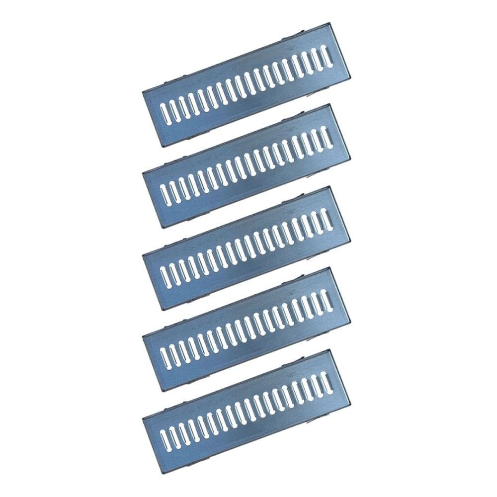 Kit 5 Ralo Grelha Linear e Caixilho Aço Galvanizado 15x50cm