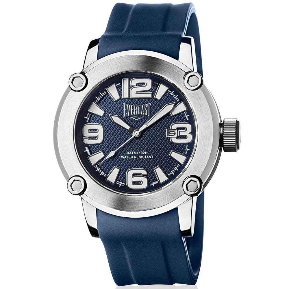 Relógio Masculino Everlast Azul À Prova D`Água 30 M E10530