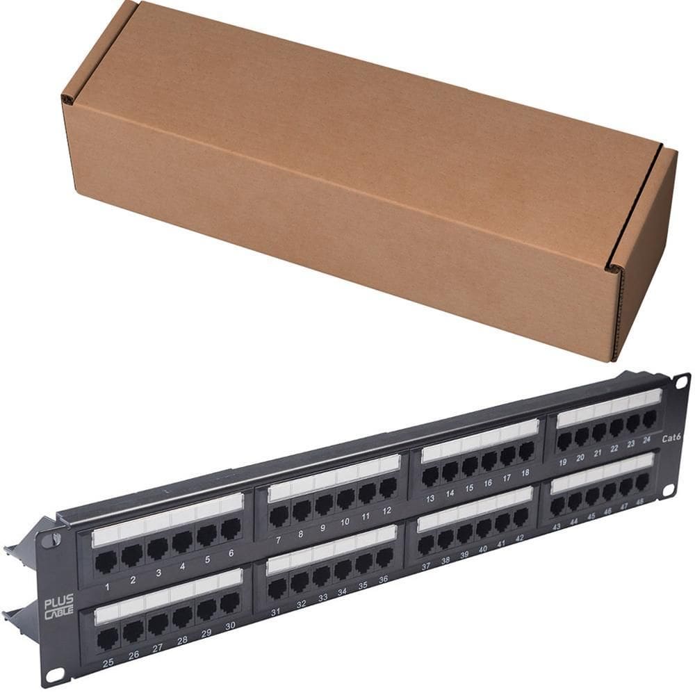 Patch Panel,Cat6,48 Portas,C/Guia,Cat.6,La-P648-Plus Cable