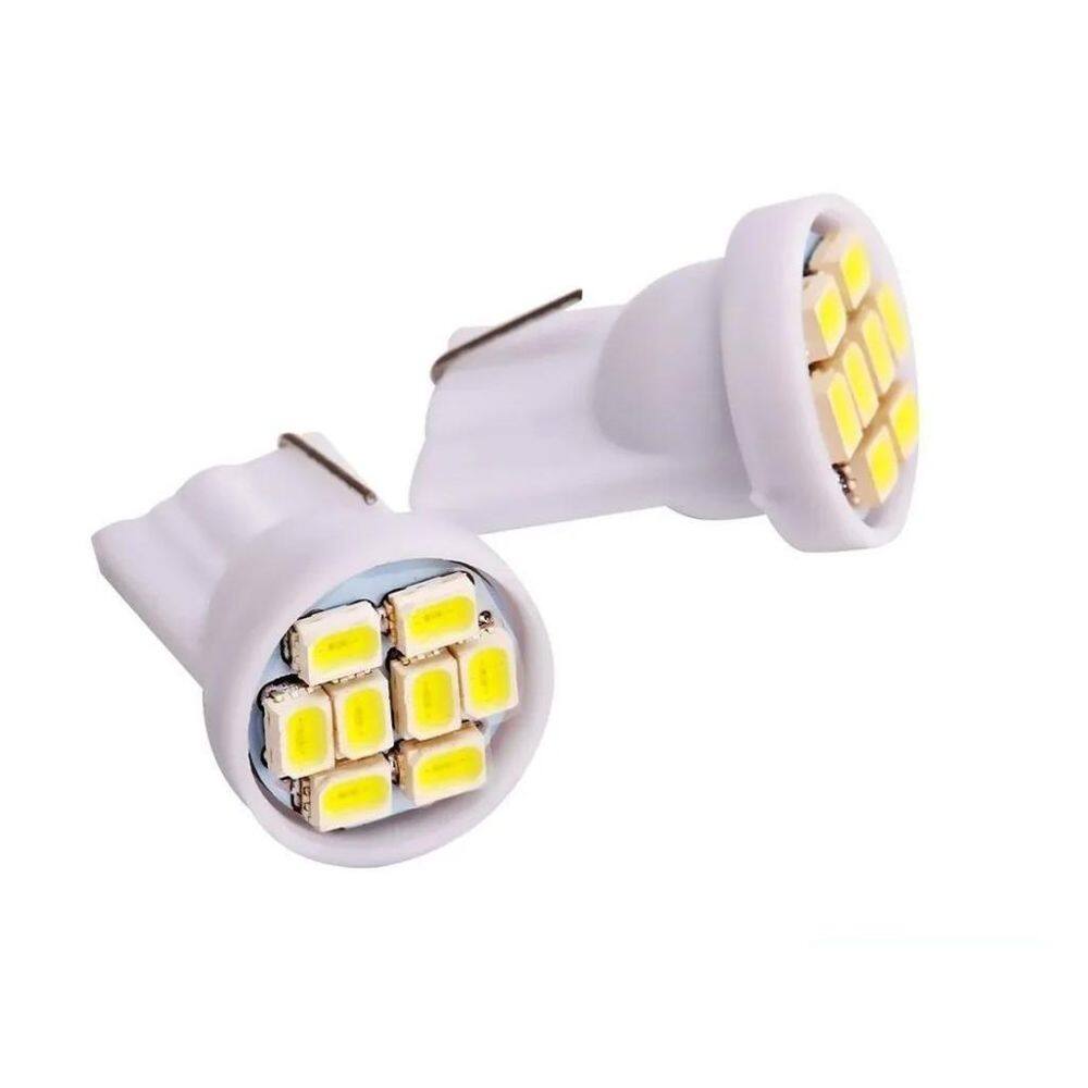 Kit 5 Lâmpadas Pingo T10-8 Leds Xenon Super Branca