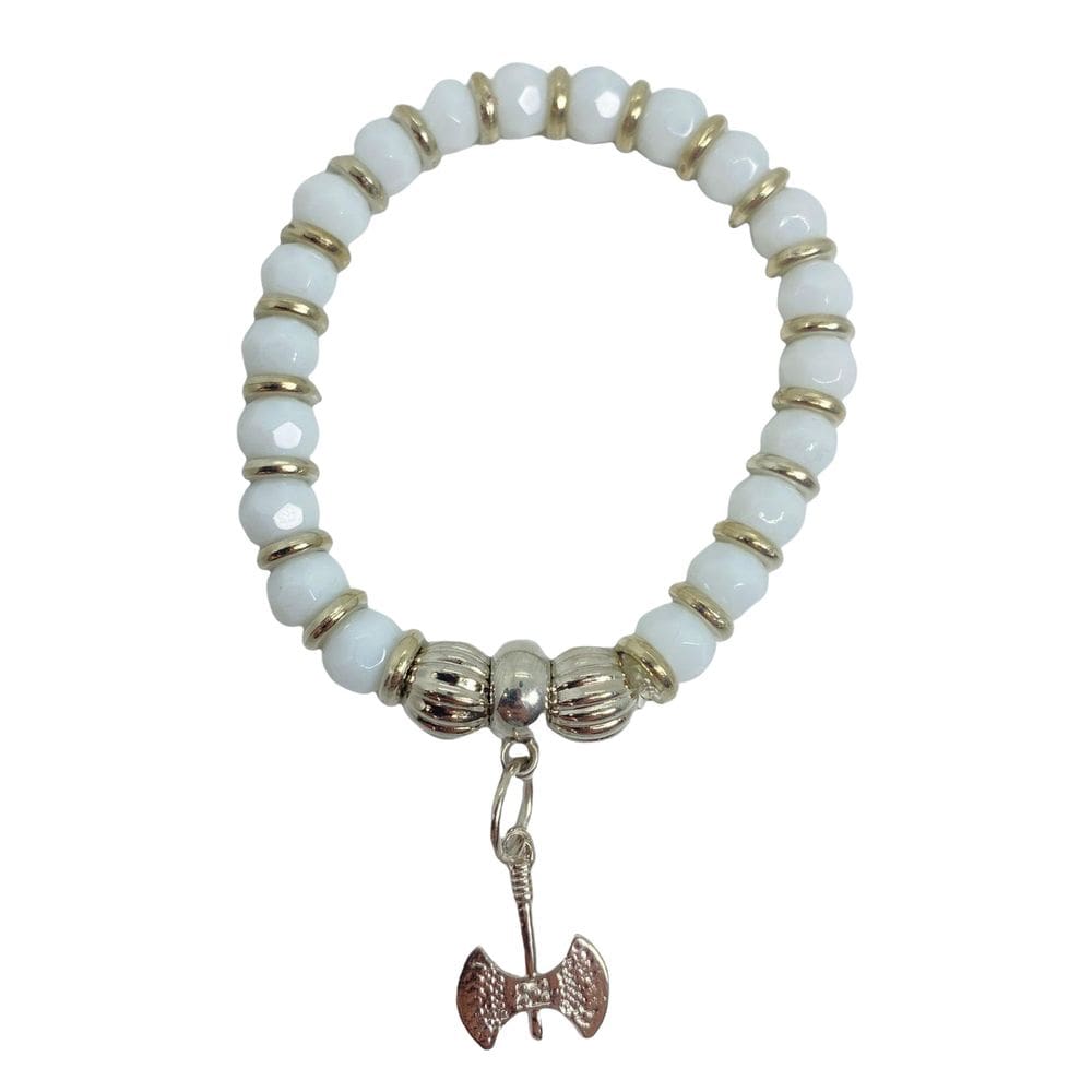 Pulseira Xangô Machado Ayrá Branco Cristal Silicone