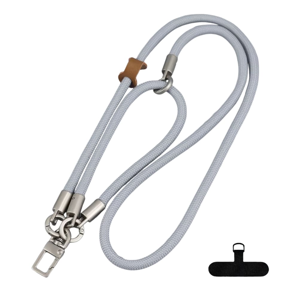 Cordão para celular Universal Nerdcase, 2 em 1, Pulso e Pescoço, Cinza (1,20m)