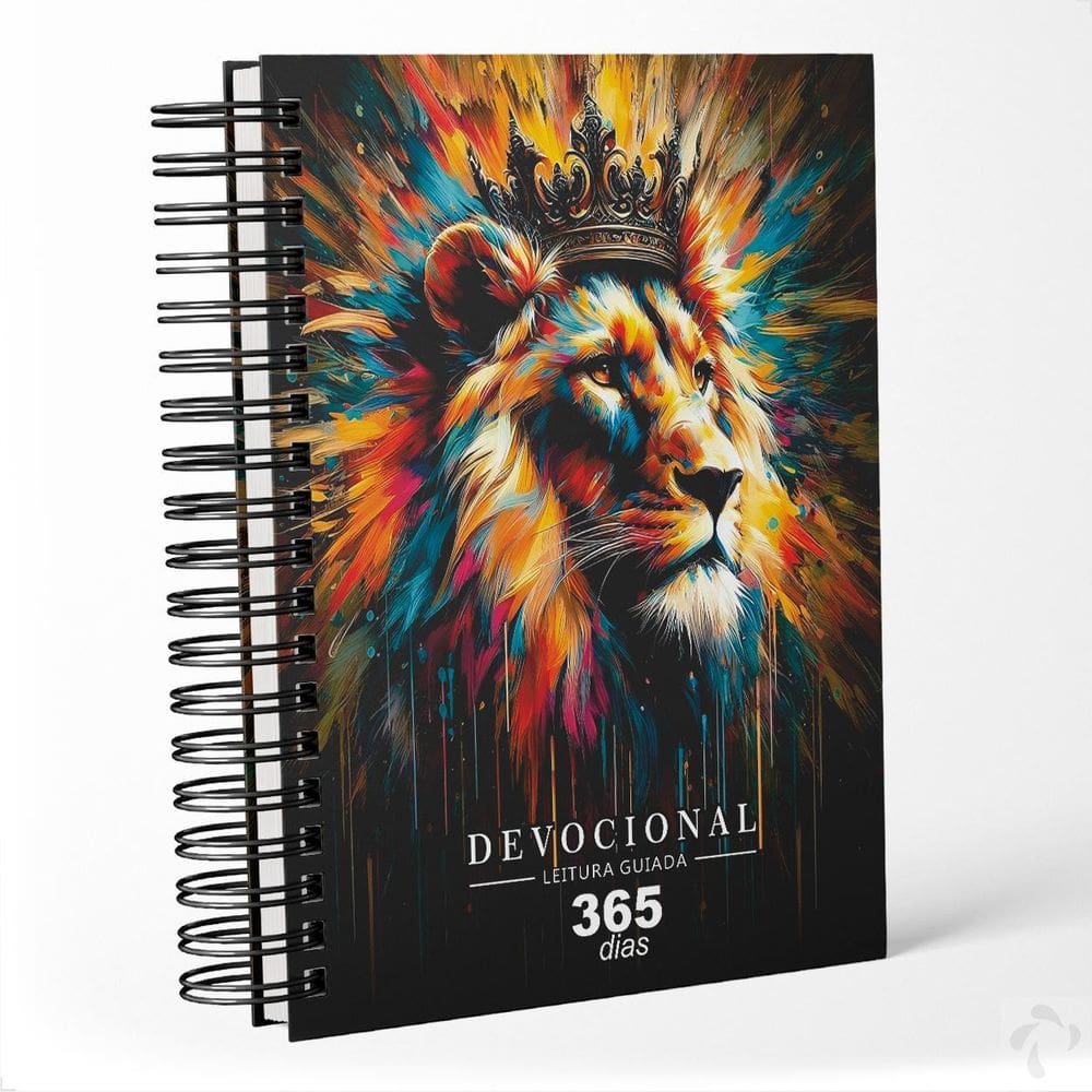 Caderno Devocional Leitura E Estudos Bíblicos Capa Dura Leão