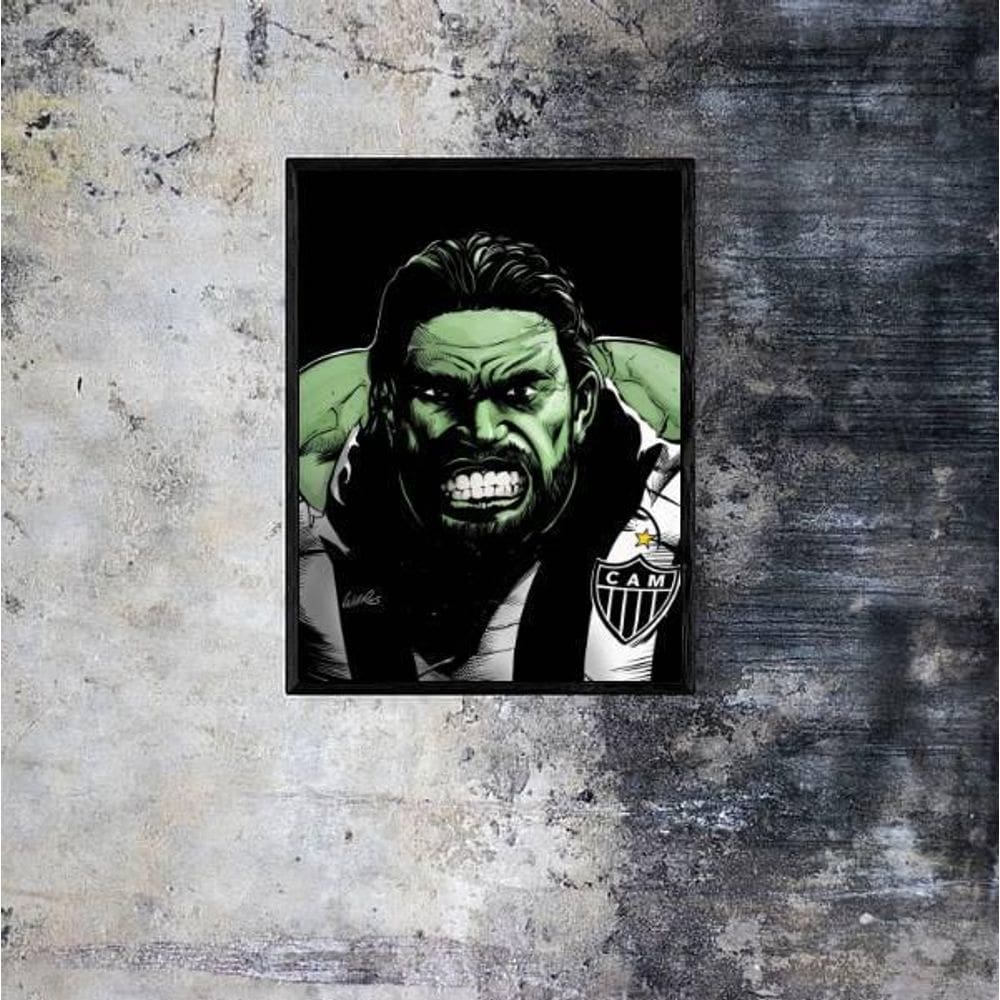 Quadro Decorativo Hulk Camisa Atlético 45X34Cm