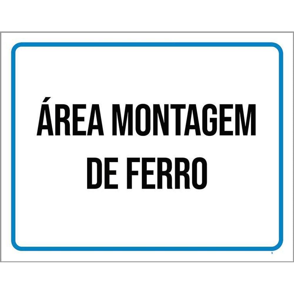 Kit 3 Placas Ambiente - Área Montagem De Ferro