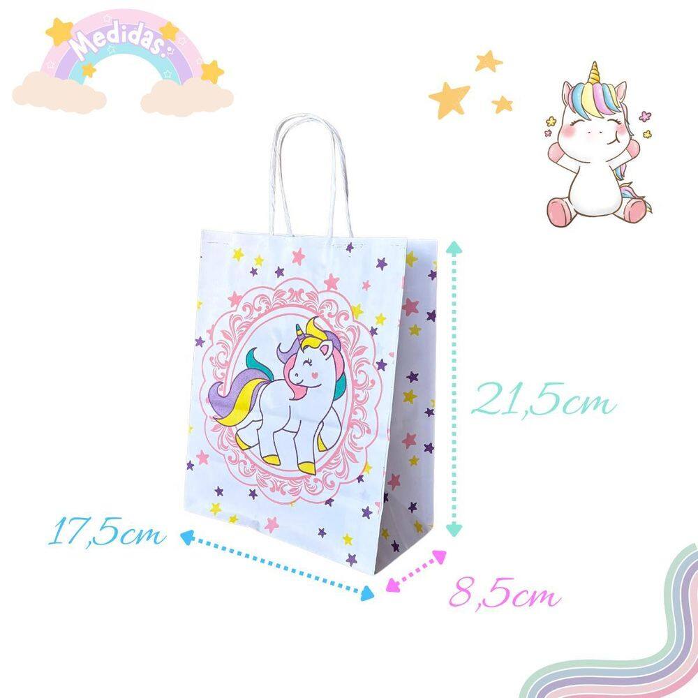 Sacola De Papel Kraft Presente Estampadas 17,5X8,5X21,5Cm