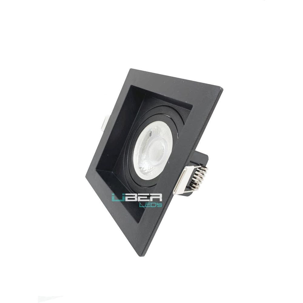 Spot Embutir Recuado Dicroica Abs Conecta Preto 6290