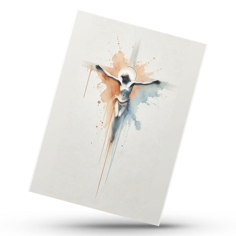 Placa Quadro Decoração Cristã Religiosa Jesus Crucificado Fé