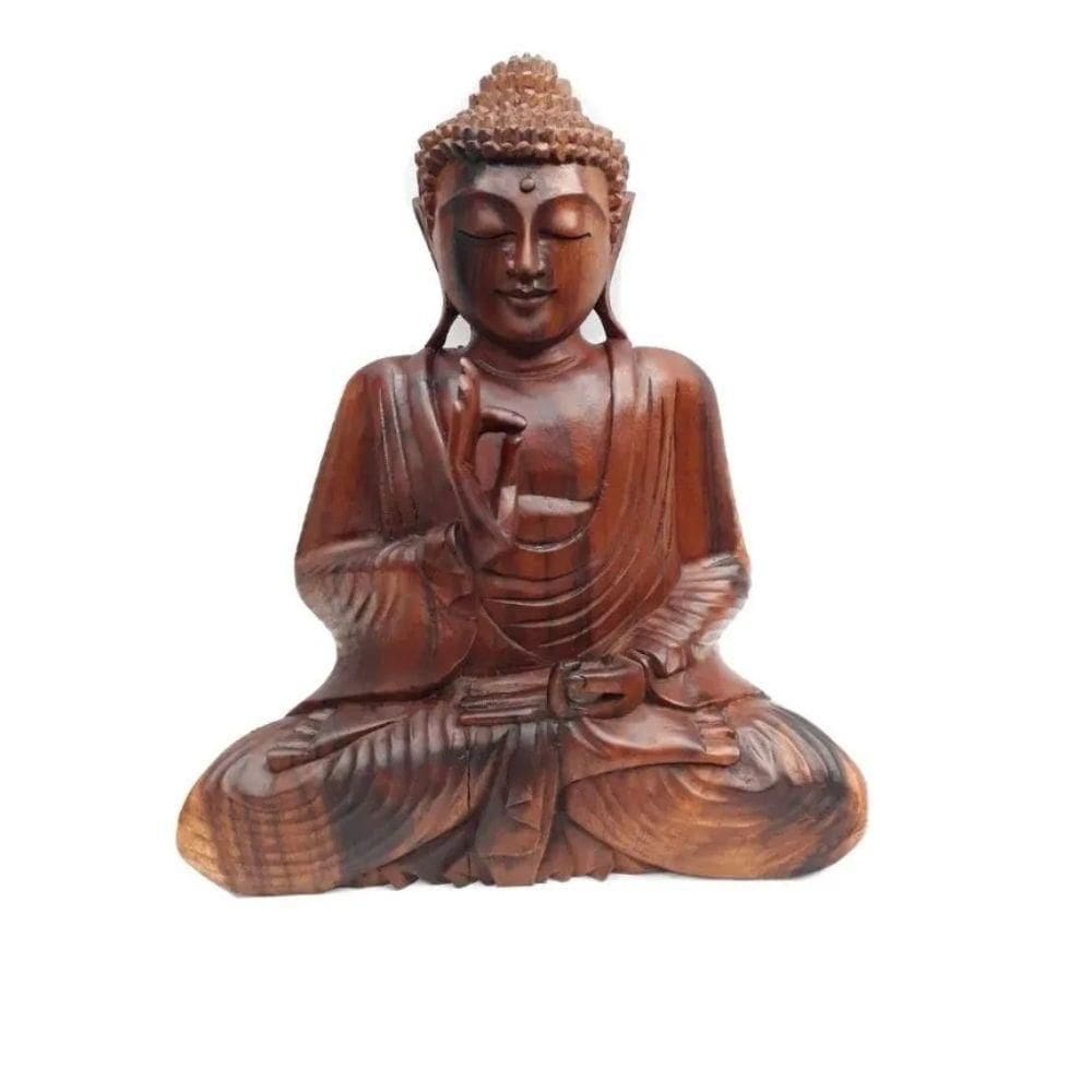 Buda 40 Cm Entalhado Madeira