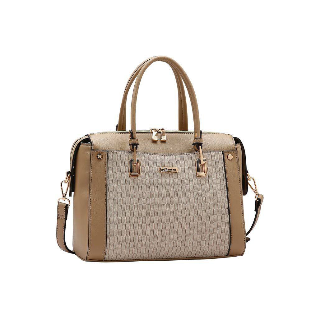 Bolsa Textura Chic - Alça de Mão - Bege - Chenson 3485301