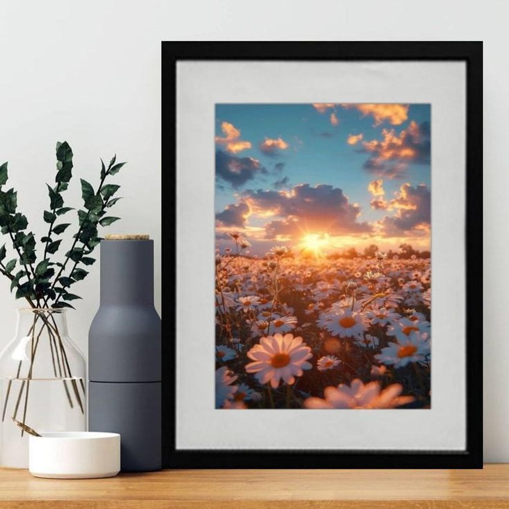 Quadro Campo De Margaridas 60X48Cm