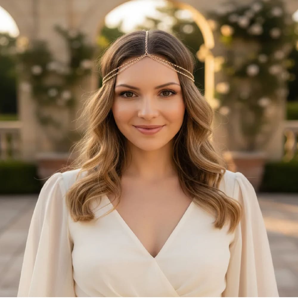 Tiara Corrente Odalisca Dança Do Ventre Dourada