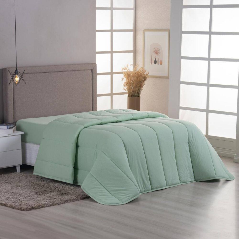 Edredom Casal Malha Algodão Antialérgico Dupla Face Macio