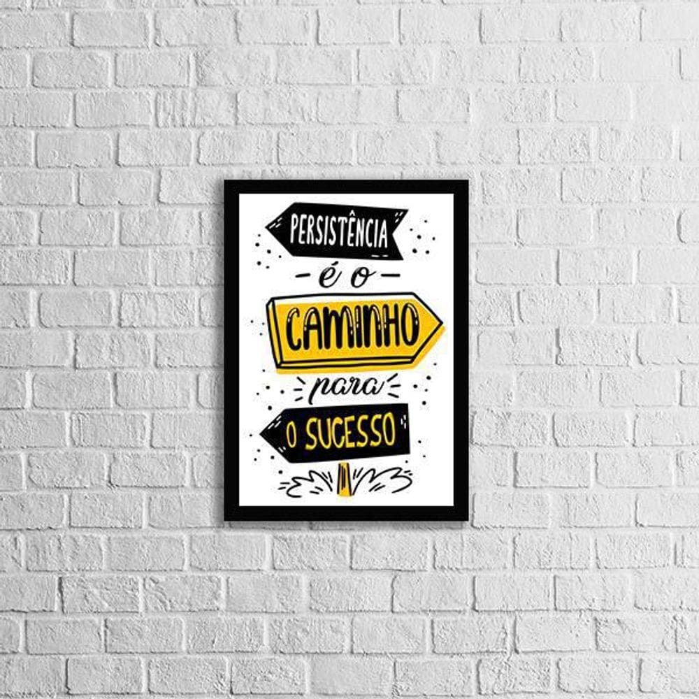 Quadro Persistência É O Caminho Para O Sucesso 24X18Cm