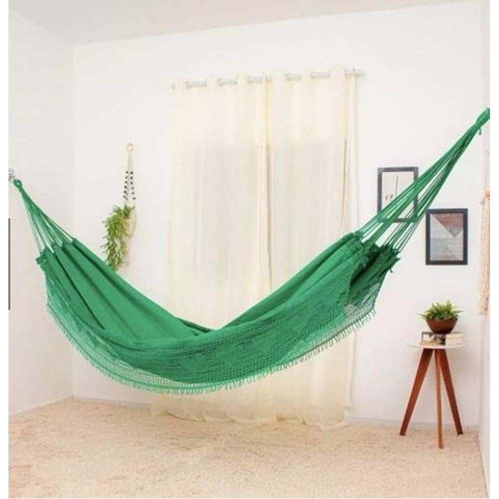 Rede De Dormir Verde - Linha Deluxe - 200Kg - Comfort