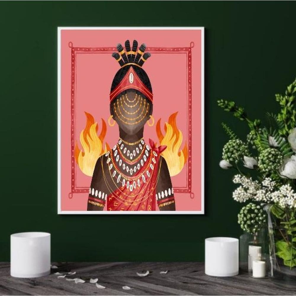 Quadro Orixá Xangô - Candomblé 60X48Cm