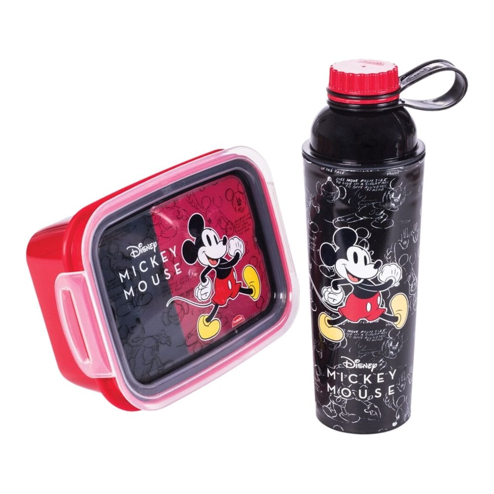 Kit Garrafa 600ml e Marmita 850ml Mickey Mouse - Plasútil