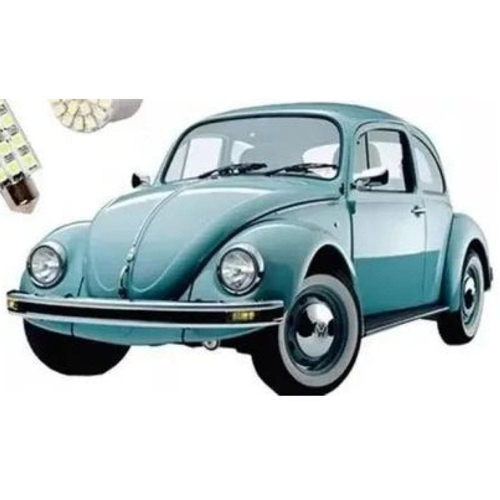 Kit Lâmpadas Led Do Fusca - Luz Lanterna, Teto, Re - Forte