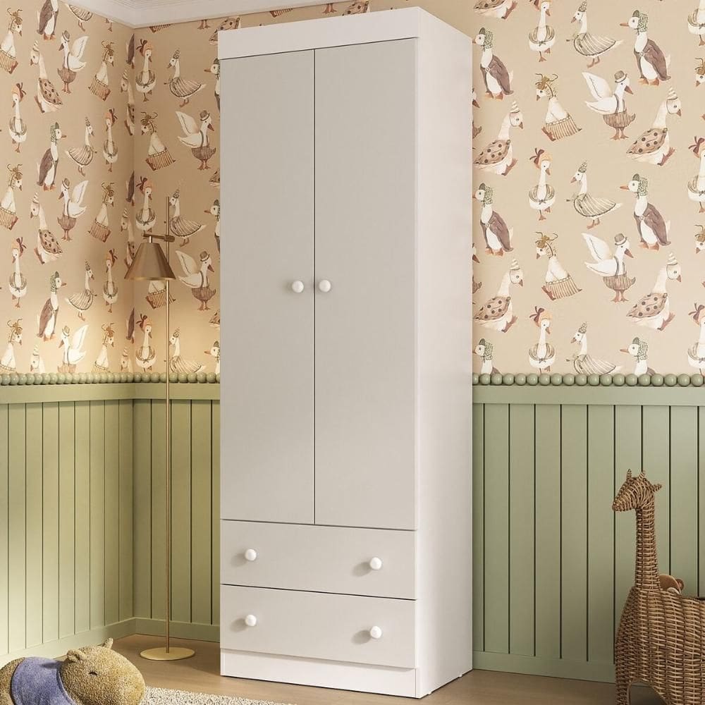 Guarda-roupa Infantil 62cm 2 Portas e 2 Gavetas Encanto Multimóveis MP4446