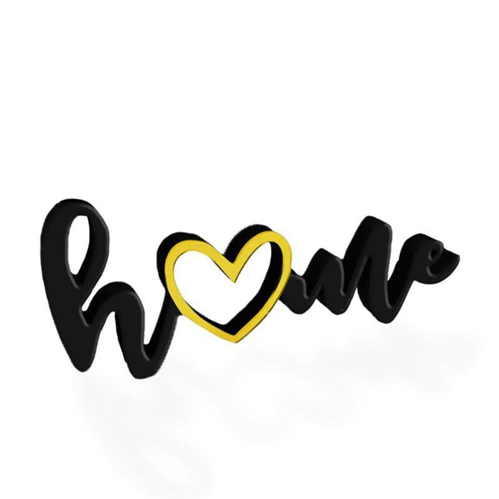 Palavra Home Em Mdf Decoryou - Ref 135 Preto