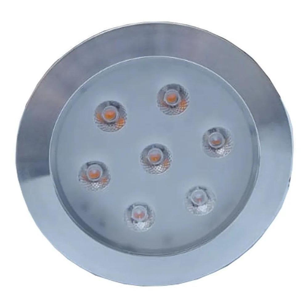 Spot Balizador Led Chão Piso Deck Branco Quente 3000K 7W