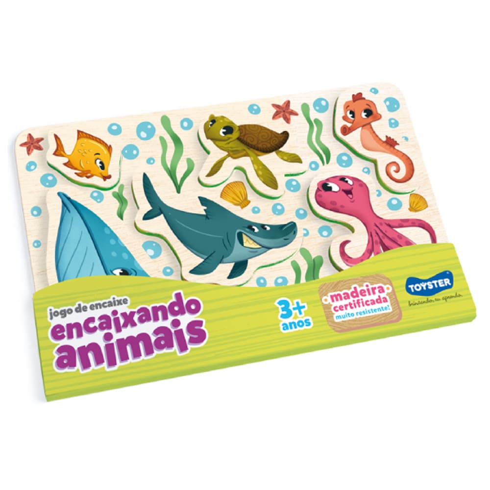 Jogo Encaixando Animais do Mar - Toyster