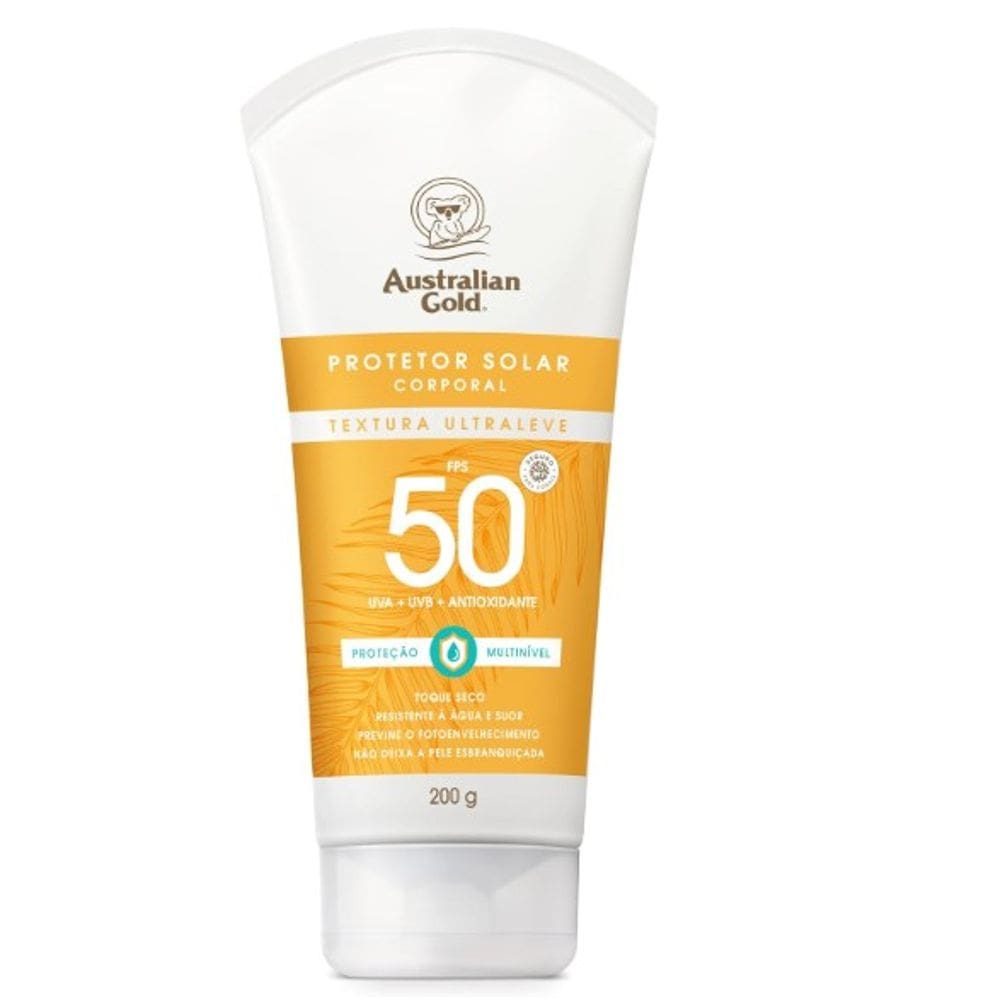 Protetor Solar Corporal Gel Creme FPS 50 Australian Gold 200g
