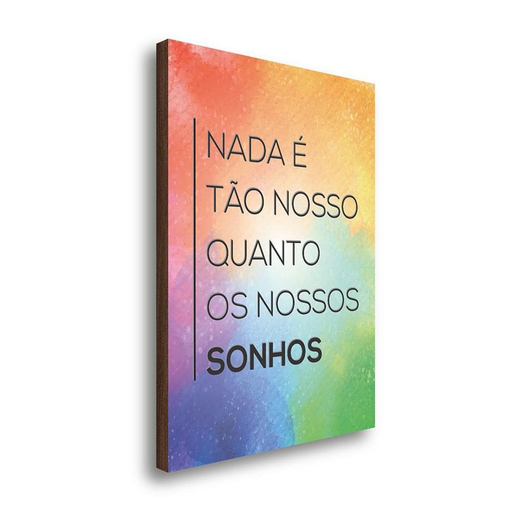 Quadro Decorativo Nosos Sonhos Colorido 50X70Cm