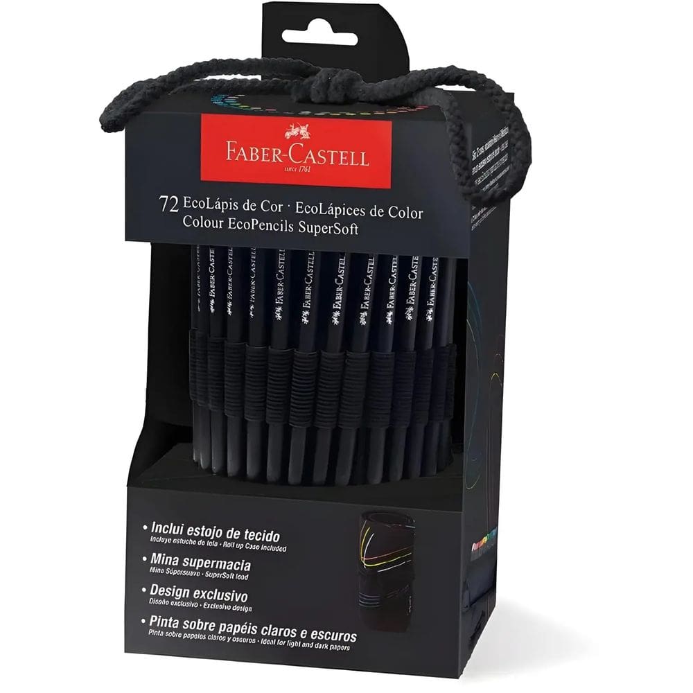 Conjunto de Lápis de Cor EcoLápis SuperSoft - 72 Cores - Faber-Castell