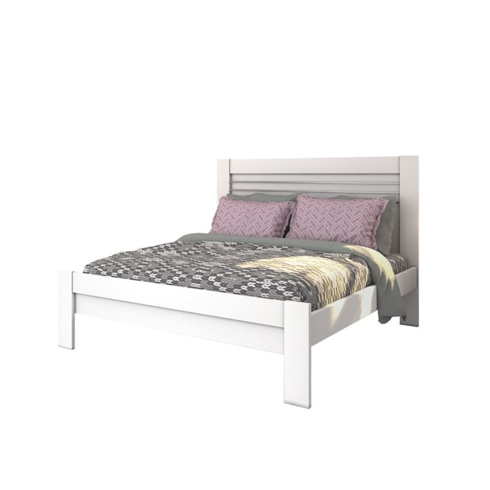 Cama Casal Safira Tcil Móveis Branco