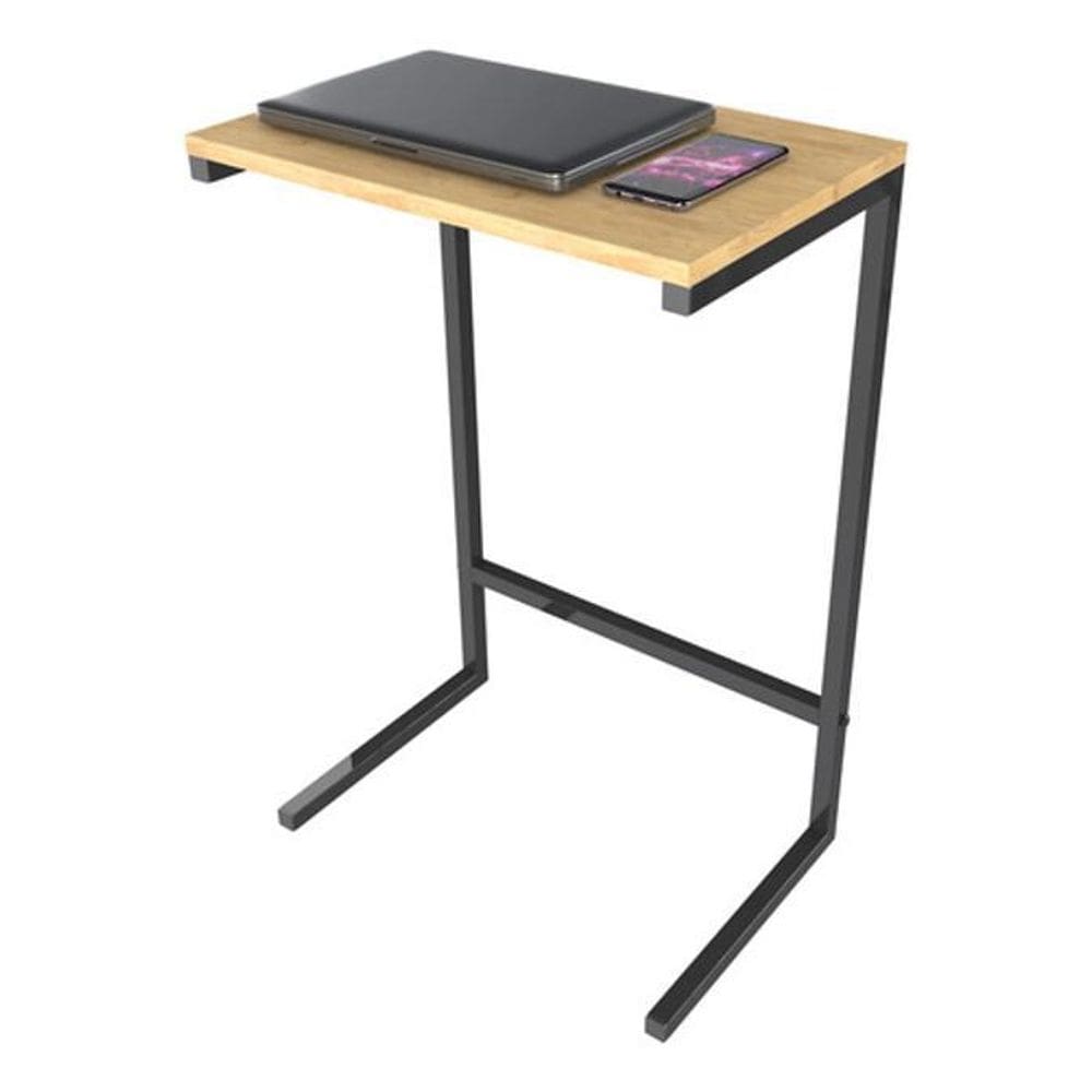 Mesa de Apoio 45x30cm Preto Madeira Corazzi Delin