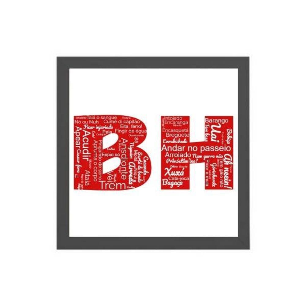 Quadro Quadrado Gírias De Bh 33X24Cm