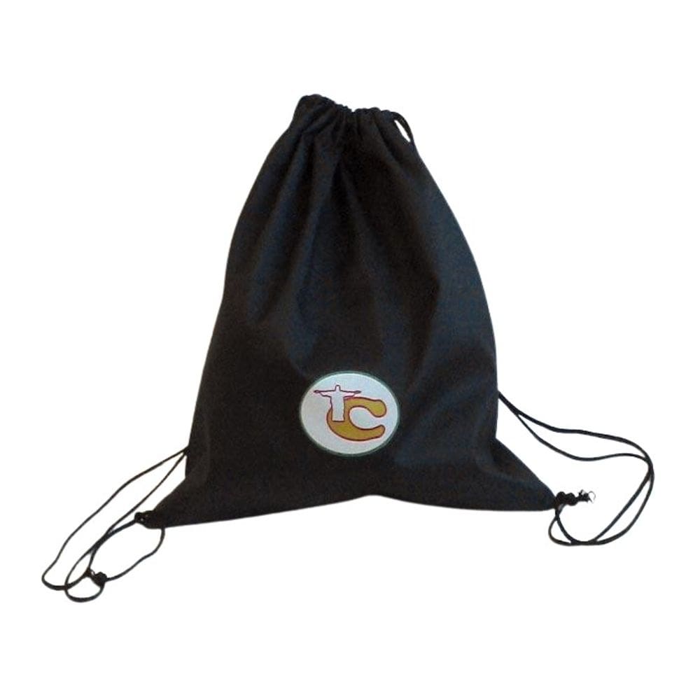 Mochila Sacola De Nylon Preta 240Gramas 46X50Cm Pacote 6Un