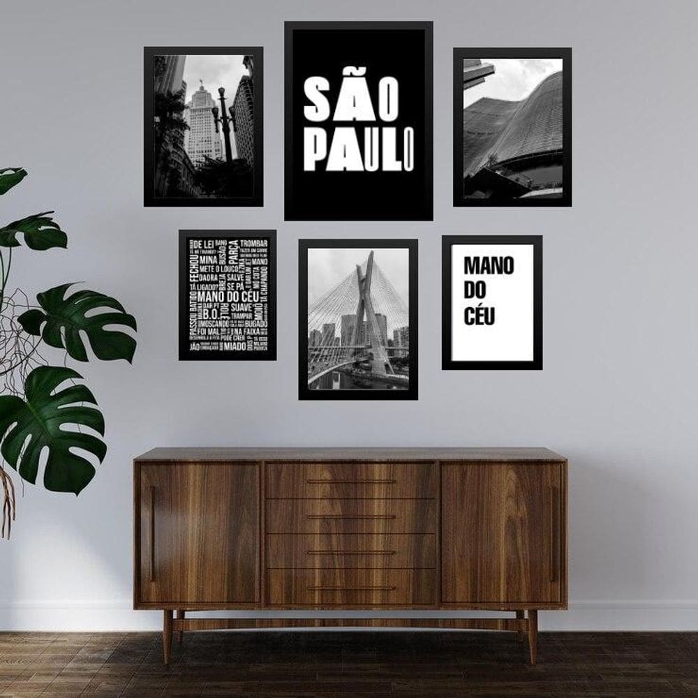 Composição 6 Quadros Cidade De