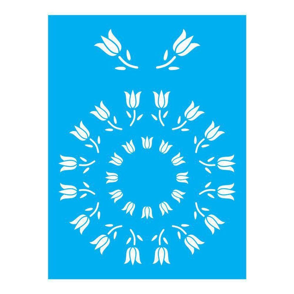 Stencil Tamako Estampa Floral - 15X20Cm - Ref 841