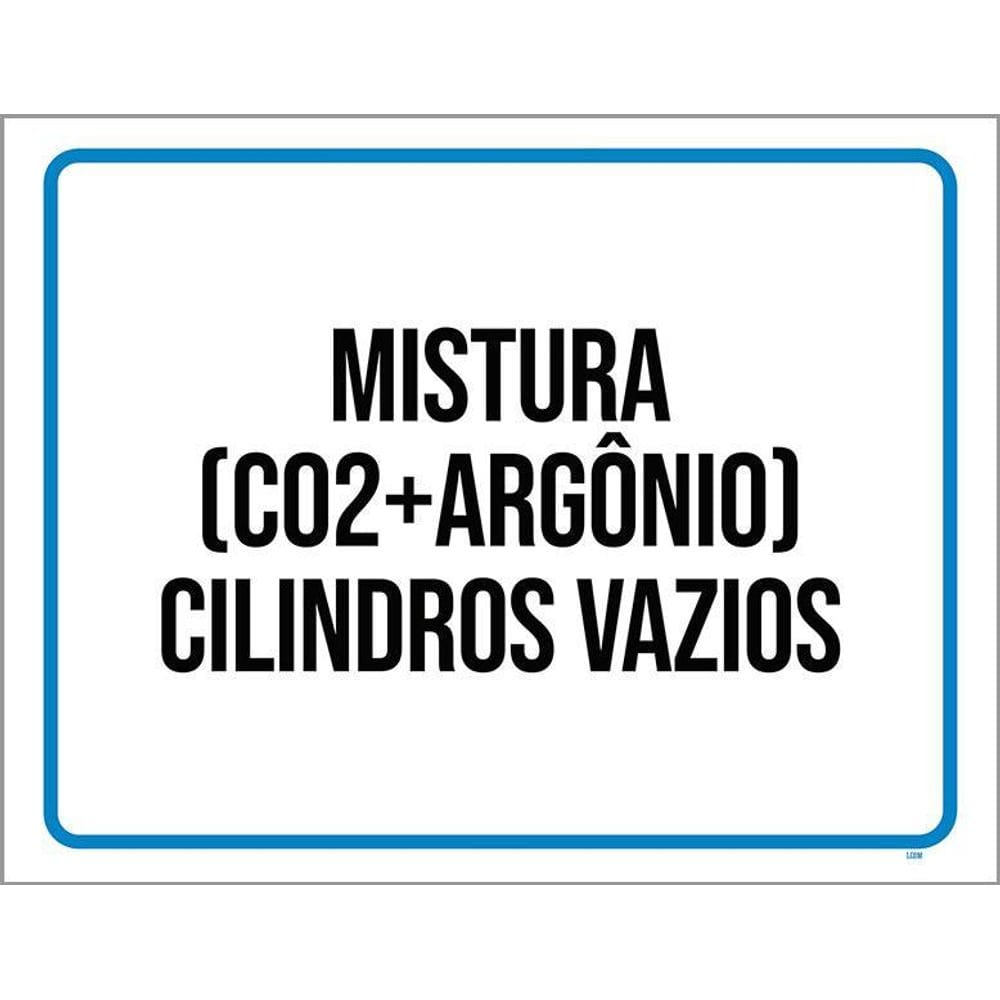 Placa Mistura C02 Argônio Cilindros Vazios 36X46