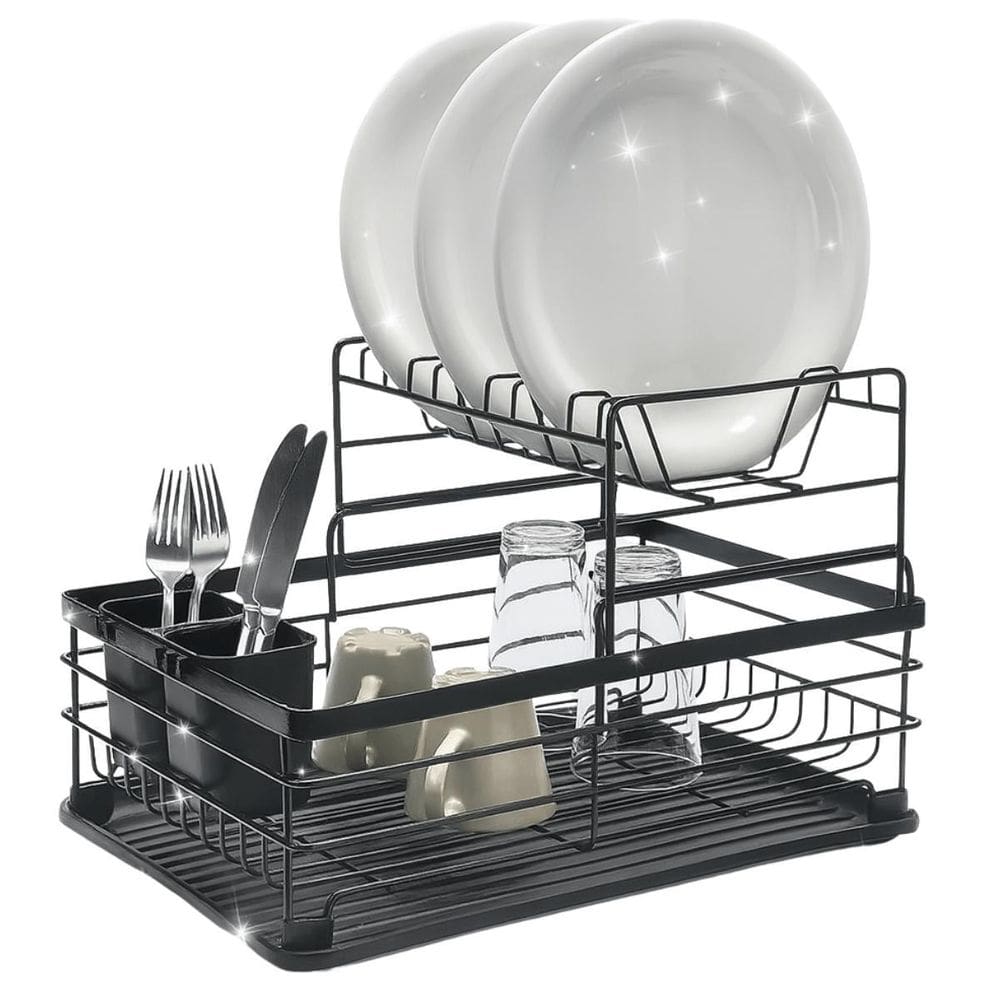 Escorredor Louça Duplo Pia Bancada Seca Bandeja Luxo Grande