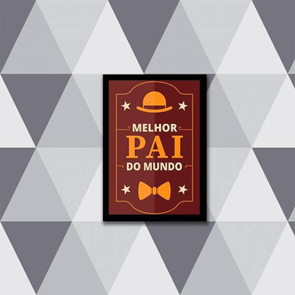 Quadro Melhor Pai Do Mundo 24X18Cm