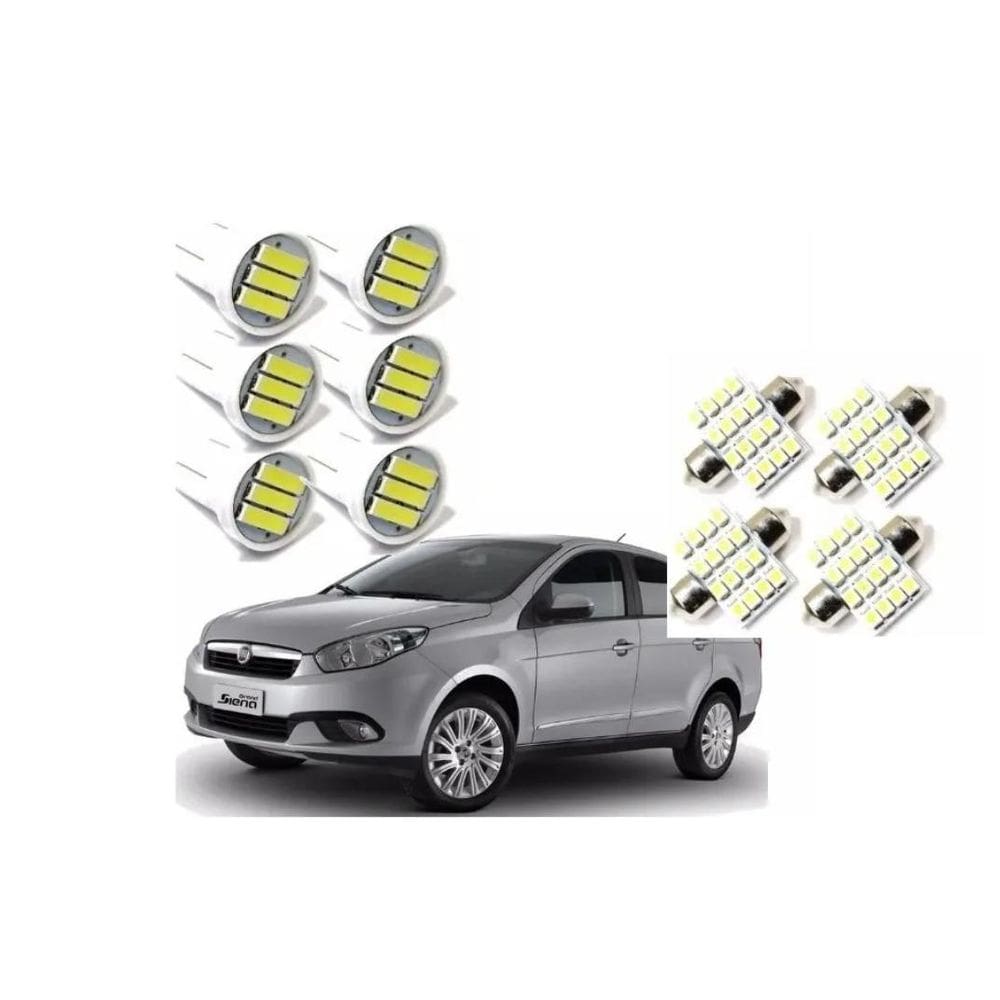 Kit Lâmpada Super Led Fiat Grand Siena 2012 2013 2014 2015