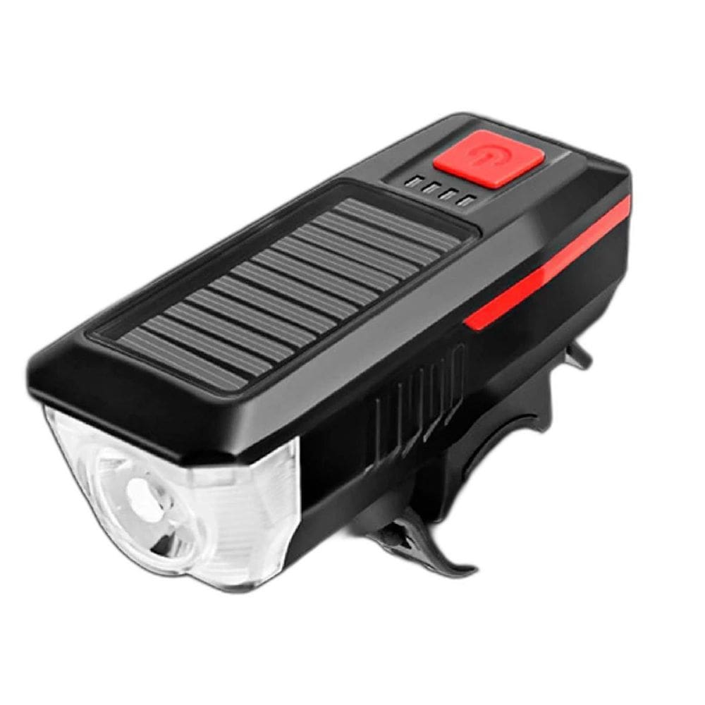 Farol Bicicleta LED T6 Solar/USB 350 Lumens
