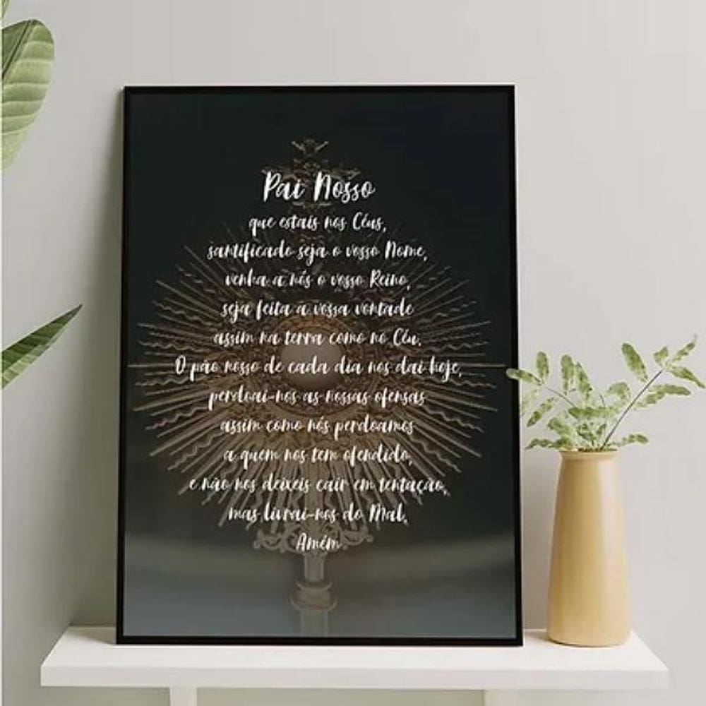 Quadro Oração Pai Nosso - Santíssimo 33X24Cm