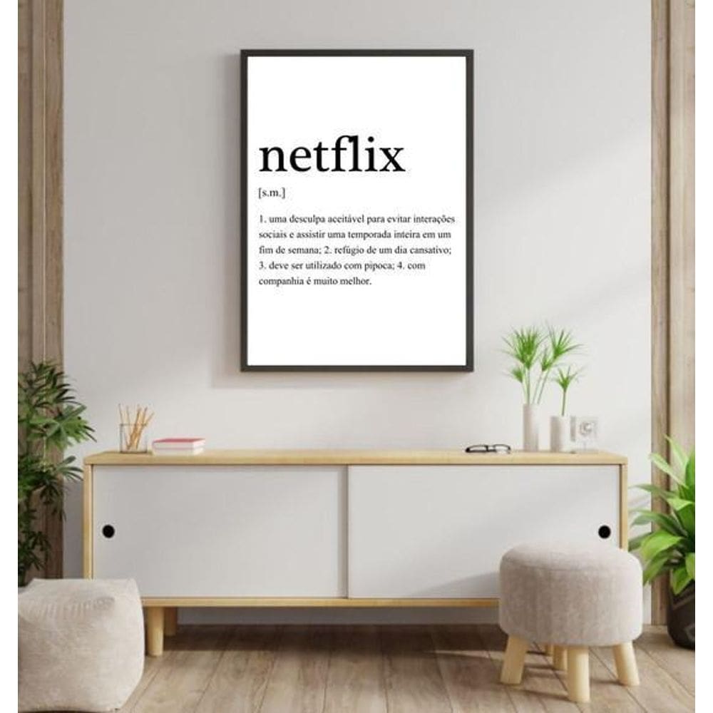 Quadro Significado Netflix 33X24Cm - Com Vidro