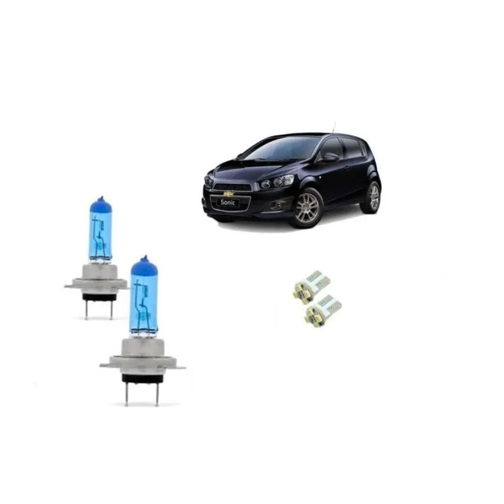 Lampada Super Branca Farol Baixo 8500K Gm Sonic - Inmetro