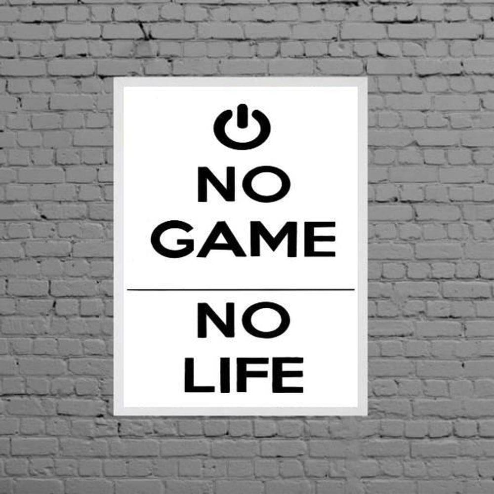 Quadro Decorativo No Game No Life 24X18Cm Moldura Branca