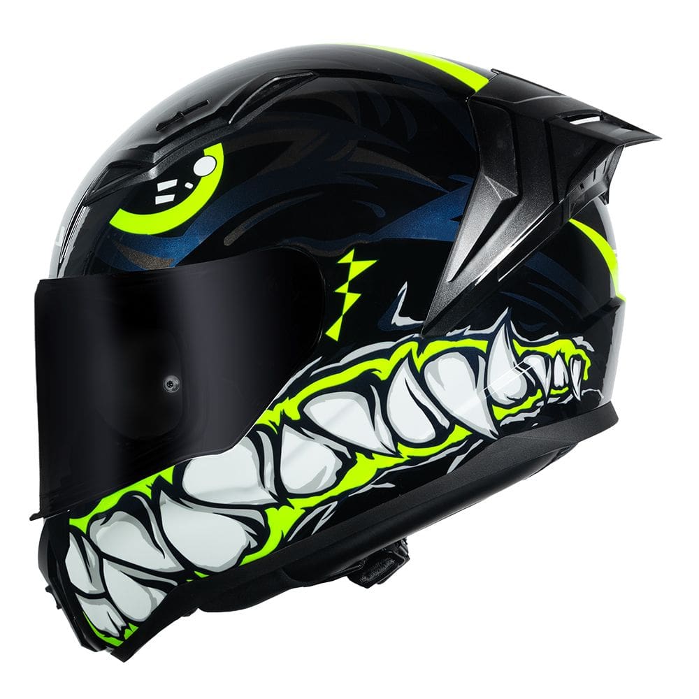 Capacete LS2 FF810 Vigo Sarbul Preto Azul e Amarelo